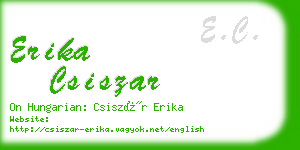 erika csiszar business card